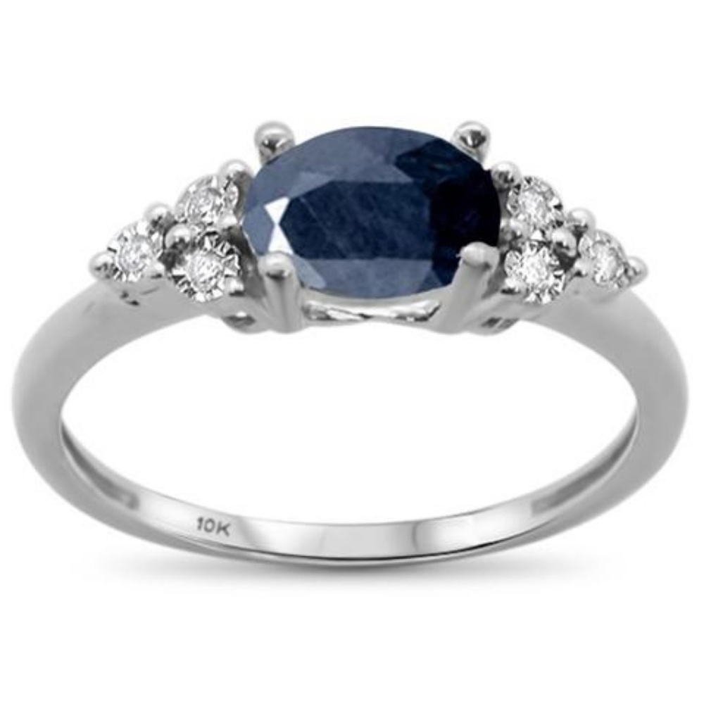 blue sapphire and diamond ring